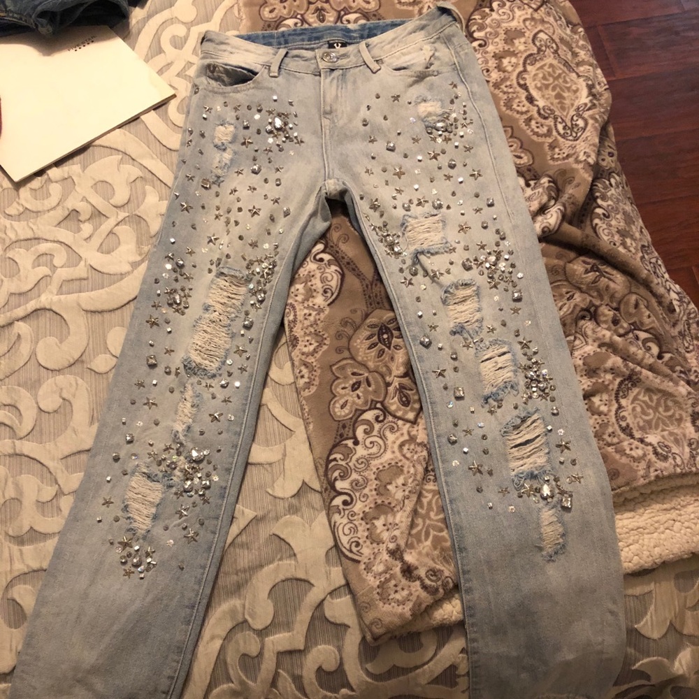 True Religion Boyfriend sparkle jeans